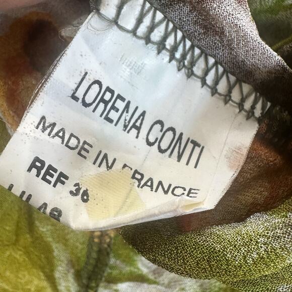 lorena conti paris floral crinkle sleeveless cami tank top - Picture 7 of 7